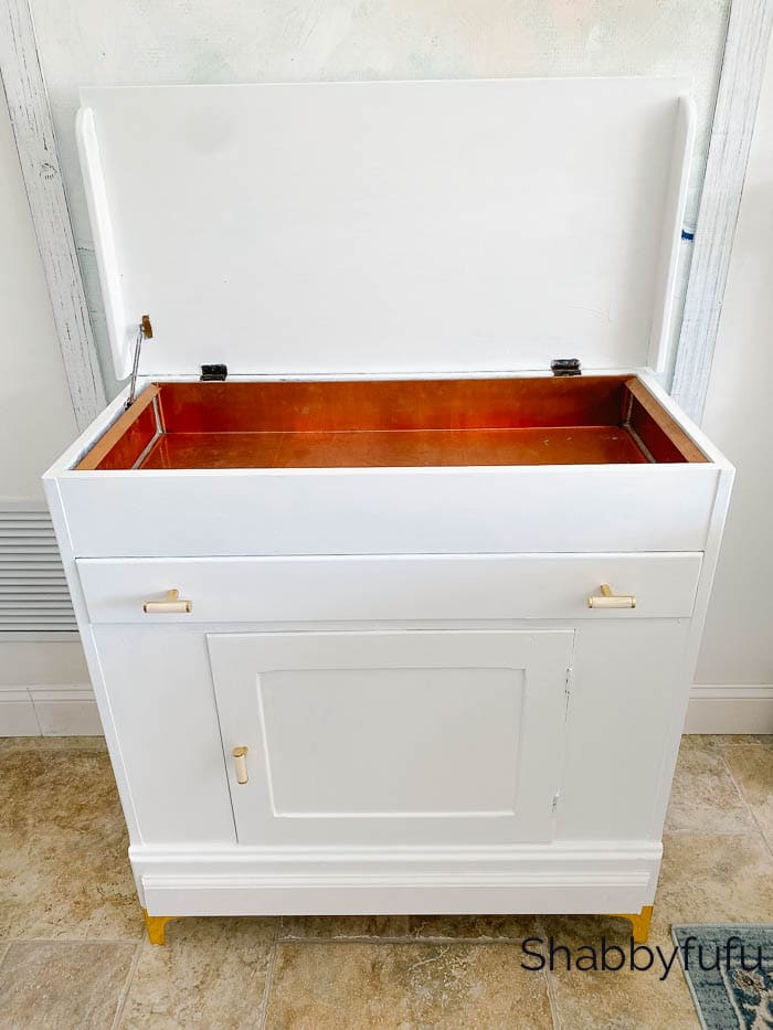 copper lined dry sink