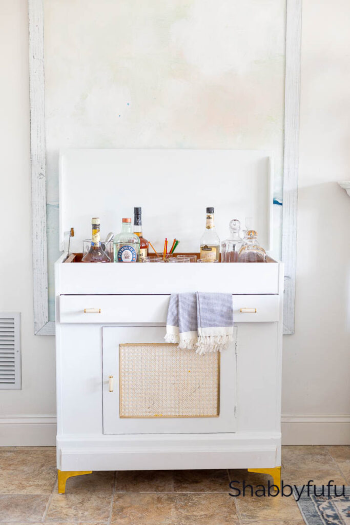 Repurpose A Dry Sink Into A Modern Bar Cabinet! - shabbyfufu.com