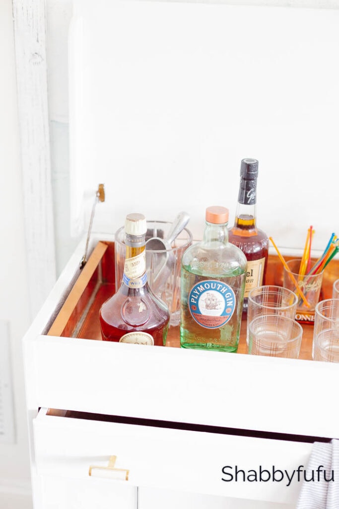 Repurpose A Dry Sink Into A Modern Bar Cabinet! - shabbyfufu.com