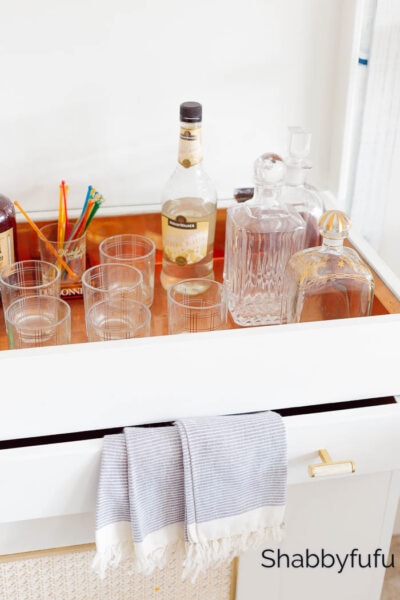 Repurpose A Dry Sink Into A Modern Bar Cabinet! - shabbyfufu.com