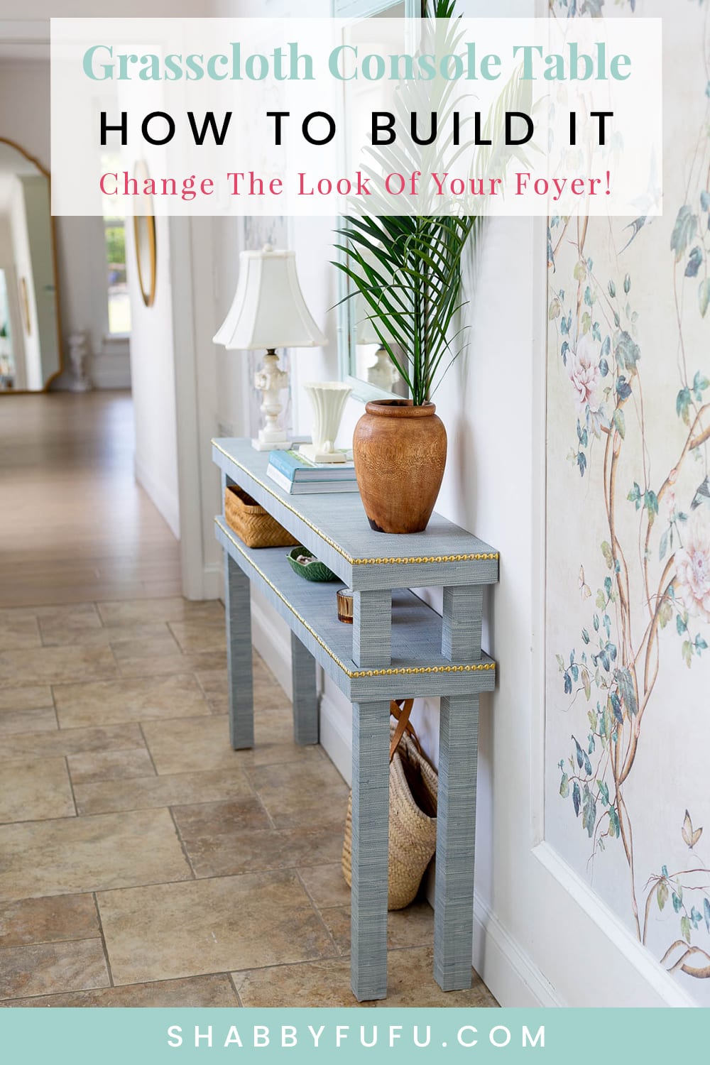 How To Build A Designer Style Grasscloth Console Table
