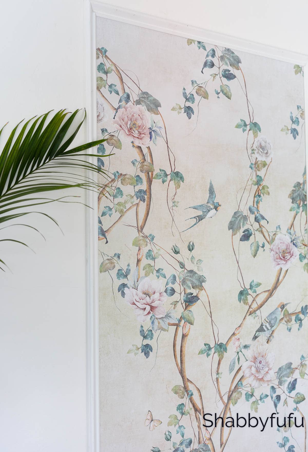 DIY Chinoiserie framed wall panel