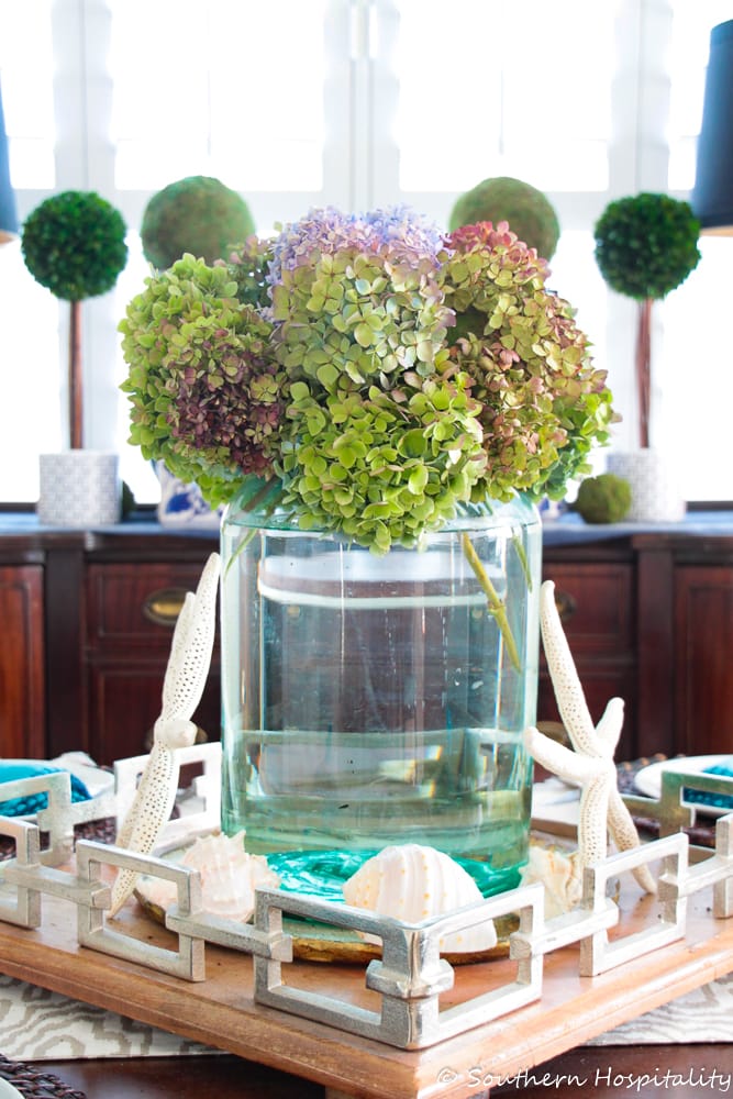 Summer Tablescape with Hydrangeas
