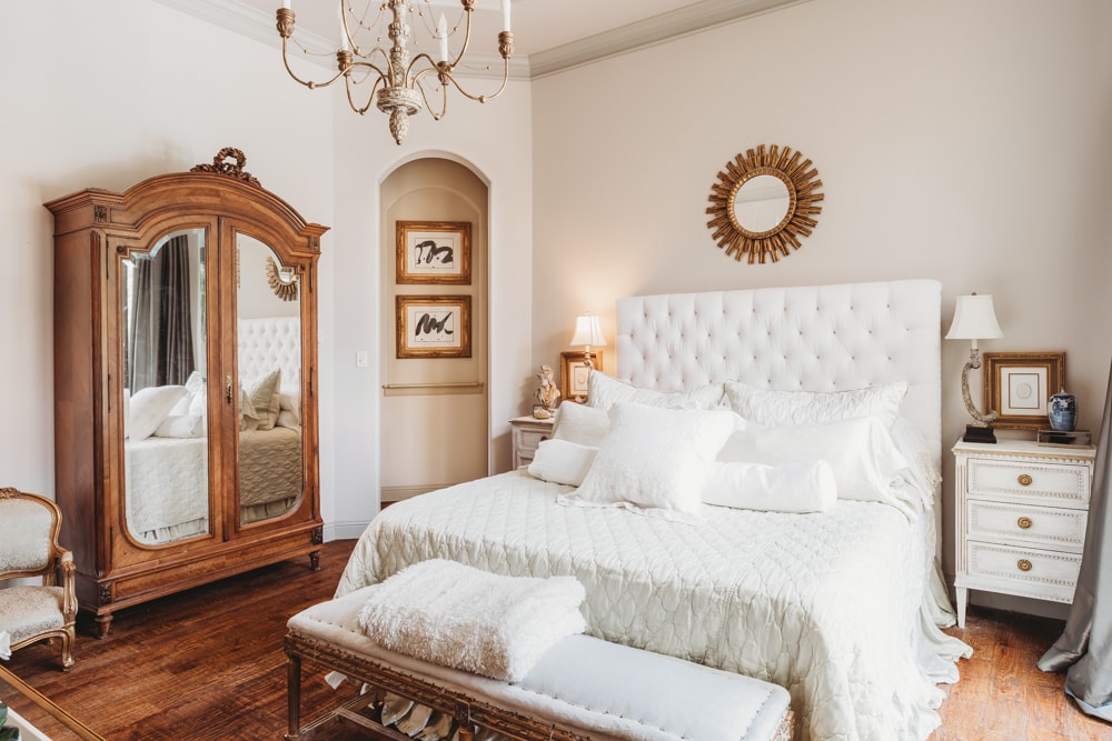 master bedroom with French country charm