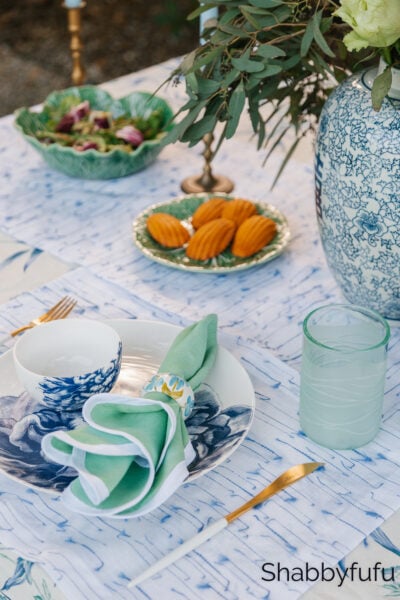 Blue And Green- A Table Setting For Any Season - shabbyfufu.com