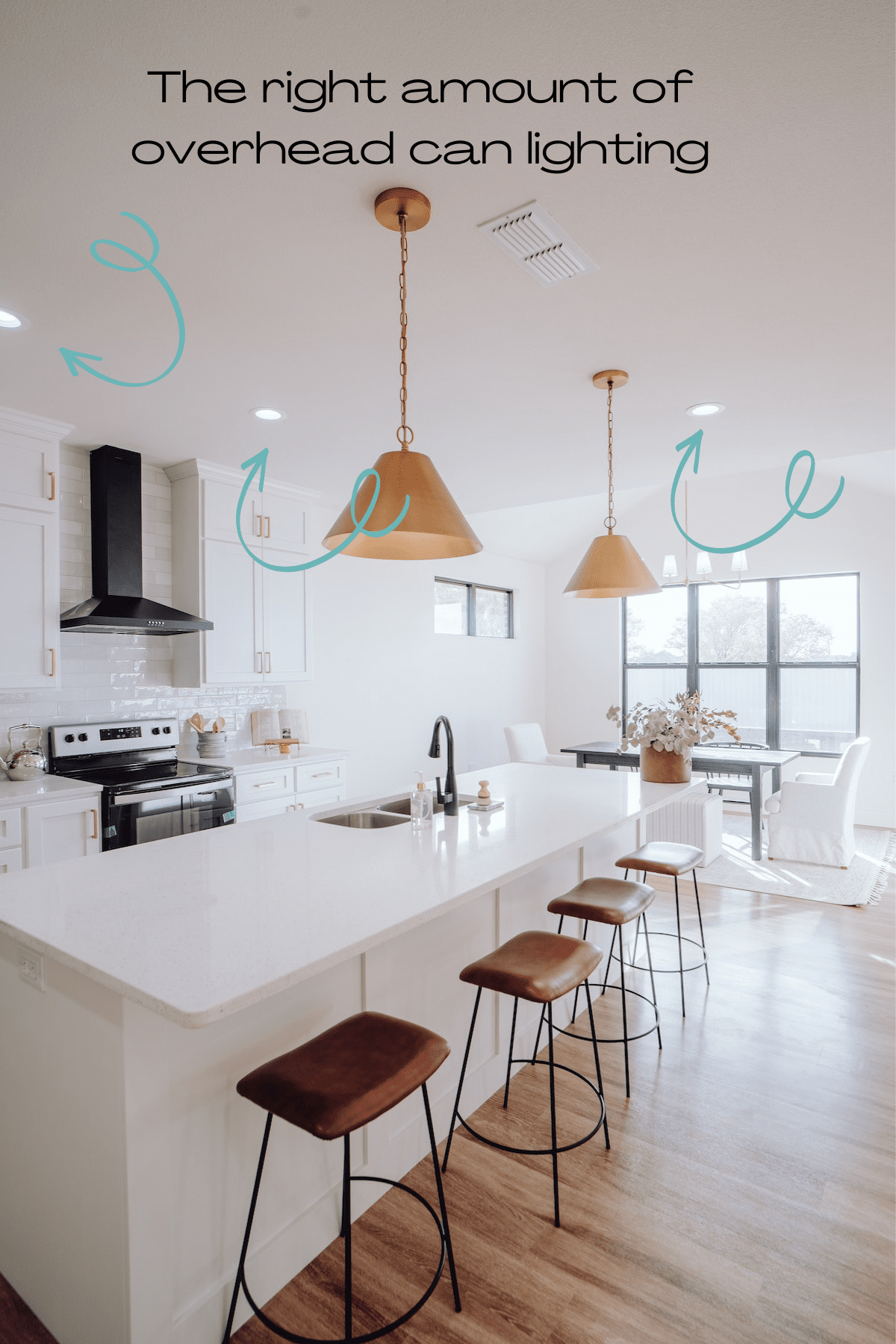 white kitchen - kitchen lighting ideas