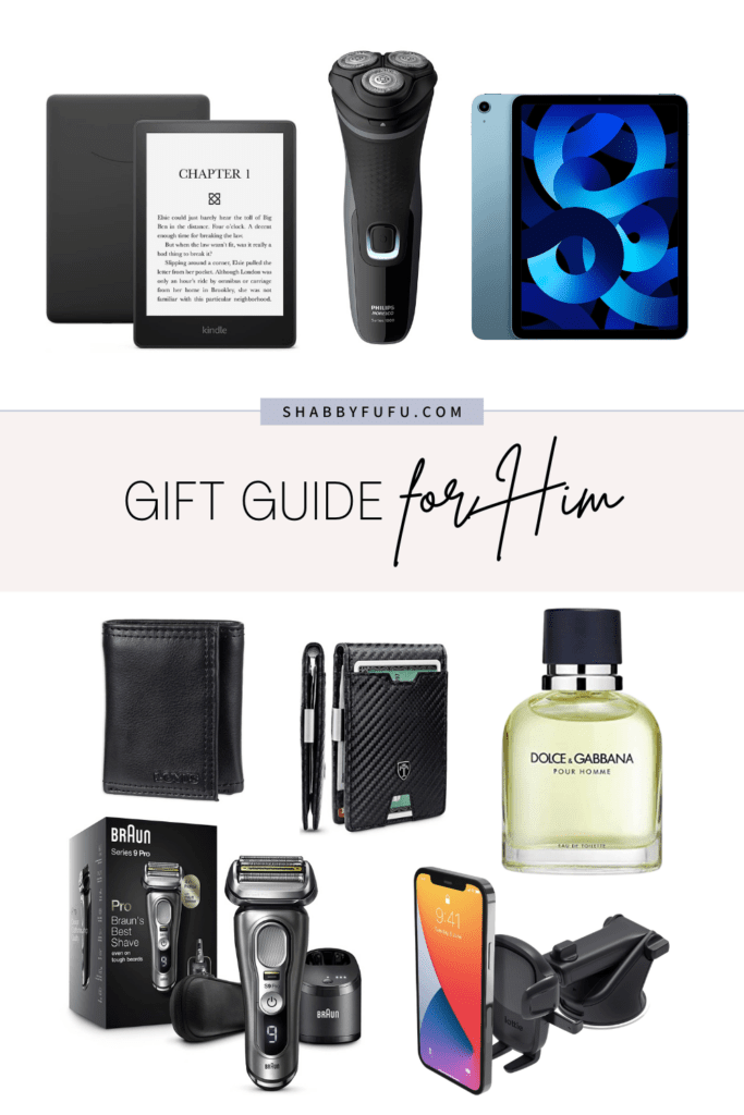 gift guide for men featuring self-care items