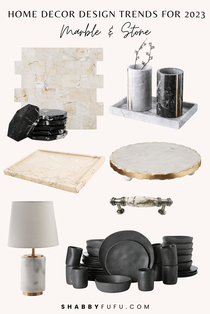 marble inspired items home decor design trends 