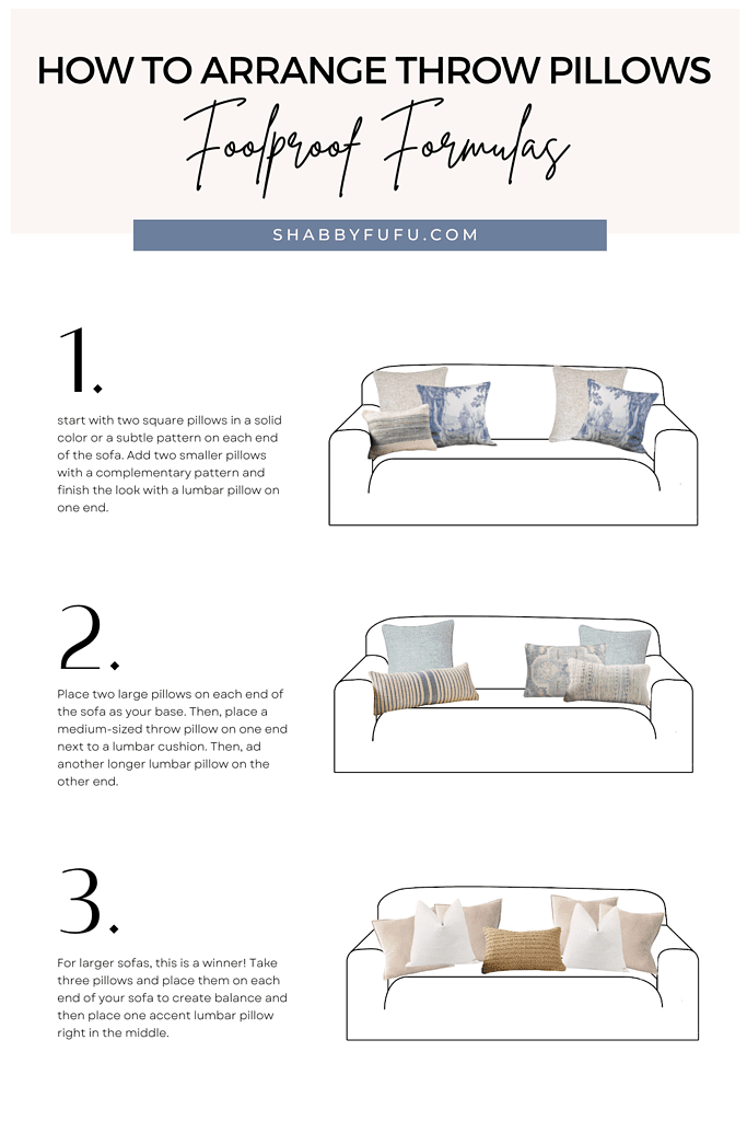 How to Arrange Throw Pillows on a Couch - Driven by Decor