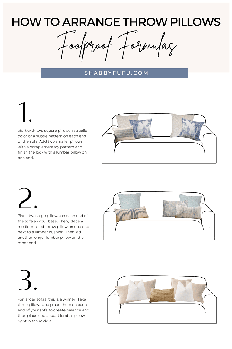 How To Arrange Throw Pillows On A Sofa - shabbyfufu.com