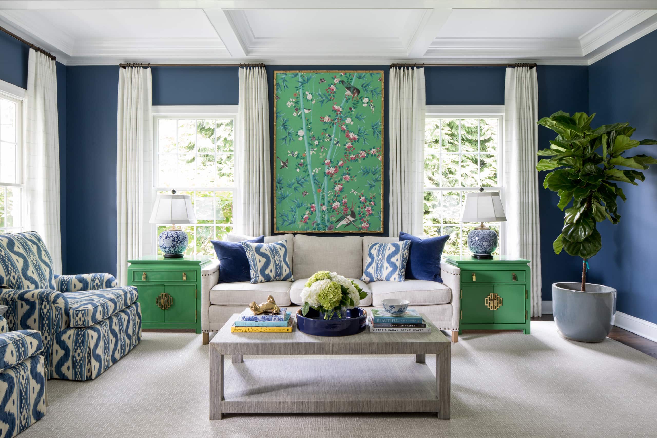 blue and green living room colorful elegance idea home tour