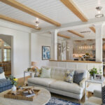Coastal cottage styled living room
