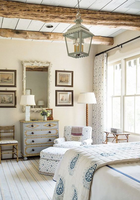 cottage style bedroom featuring shabby funiture