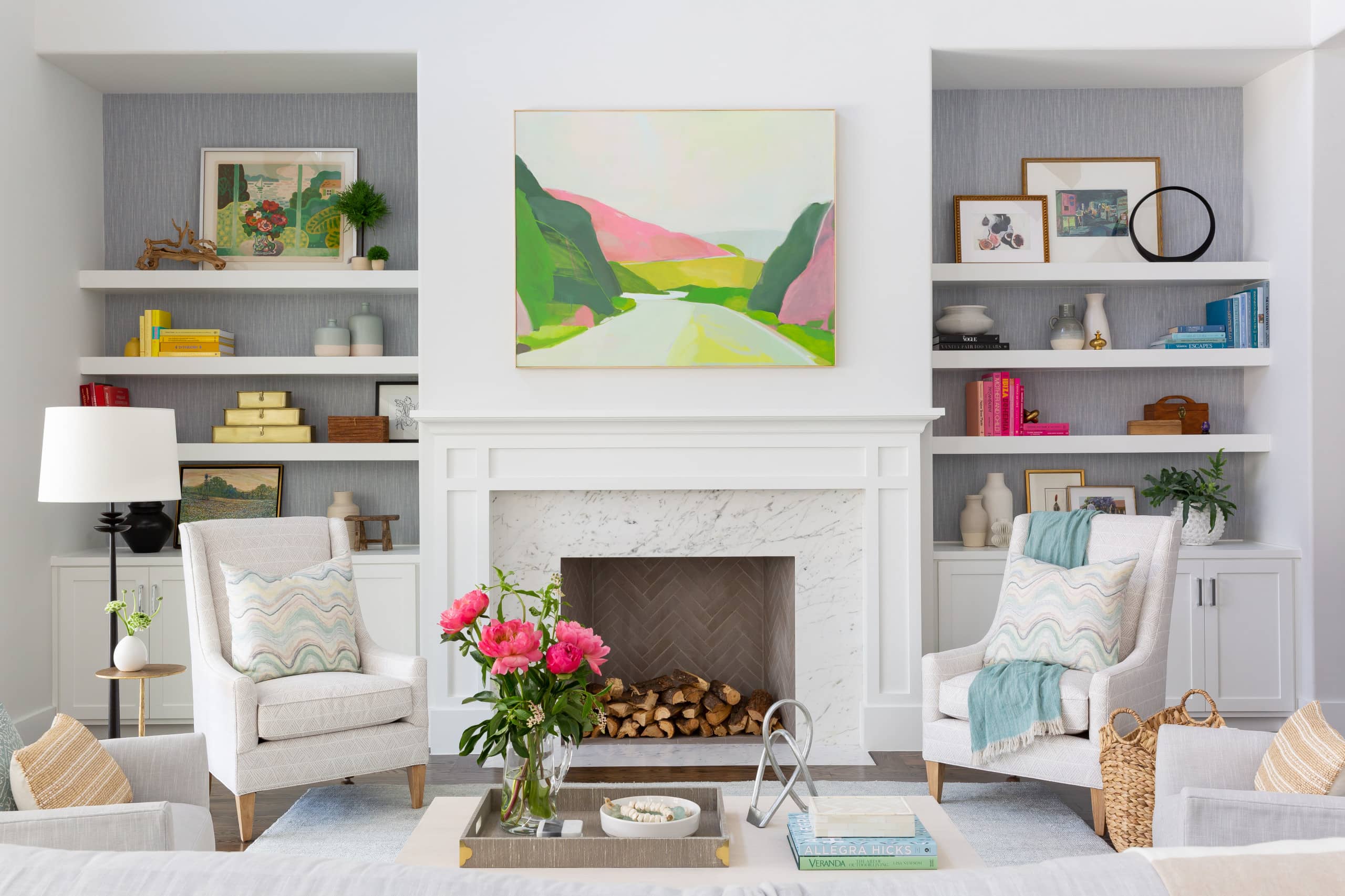 modern coastal living room with contemporary decor