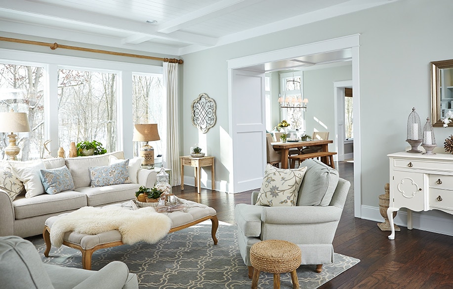 living room featured in traditiona home tour