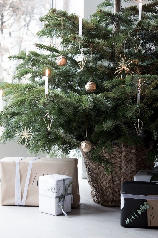 Christmas tree idea inspired by Scandinavian style