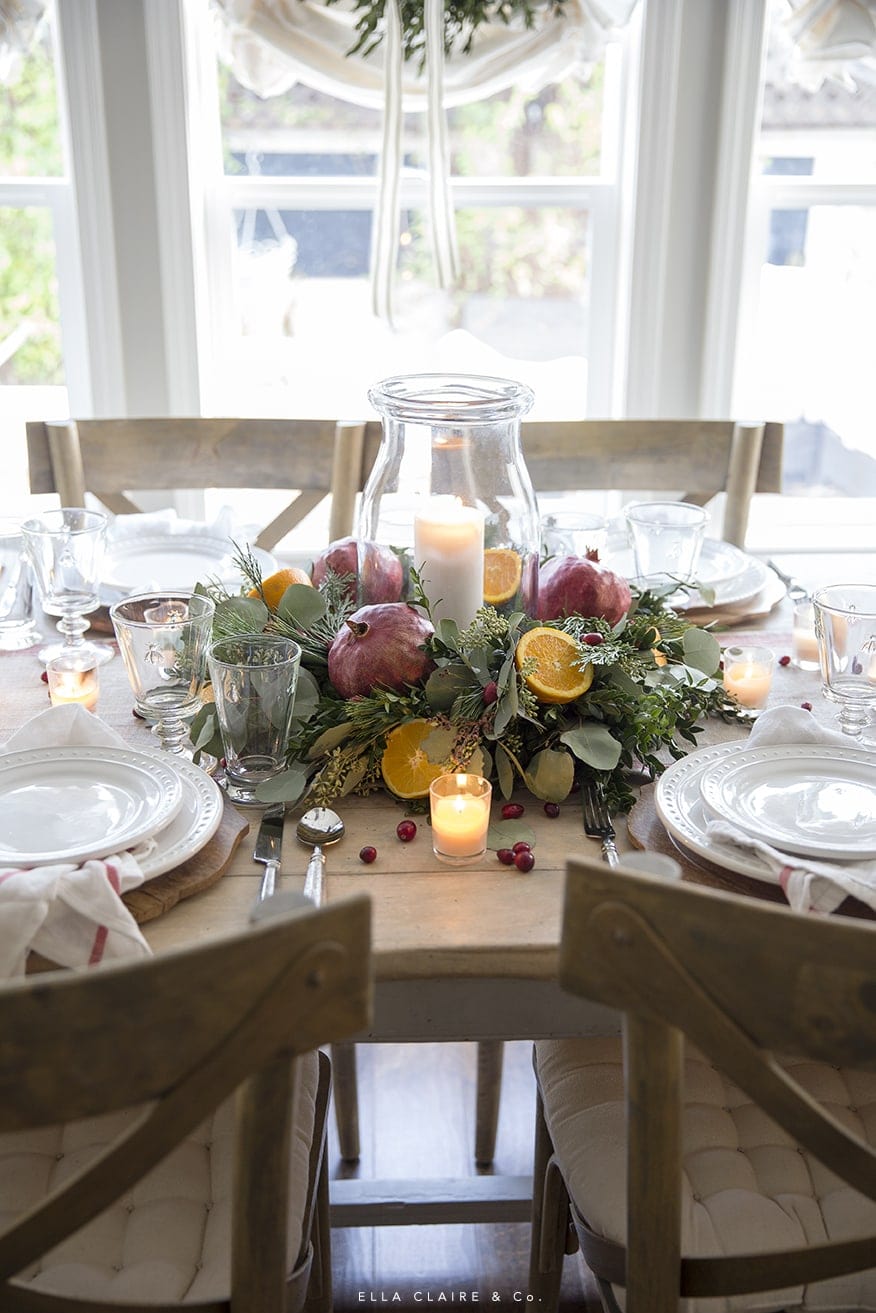 Traditional centerpiece idea placed on a round table