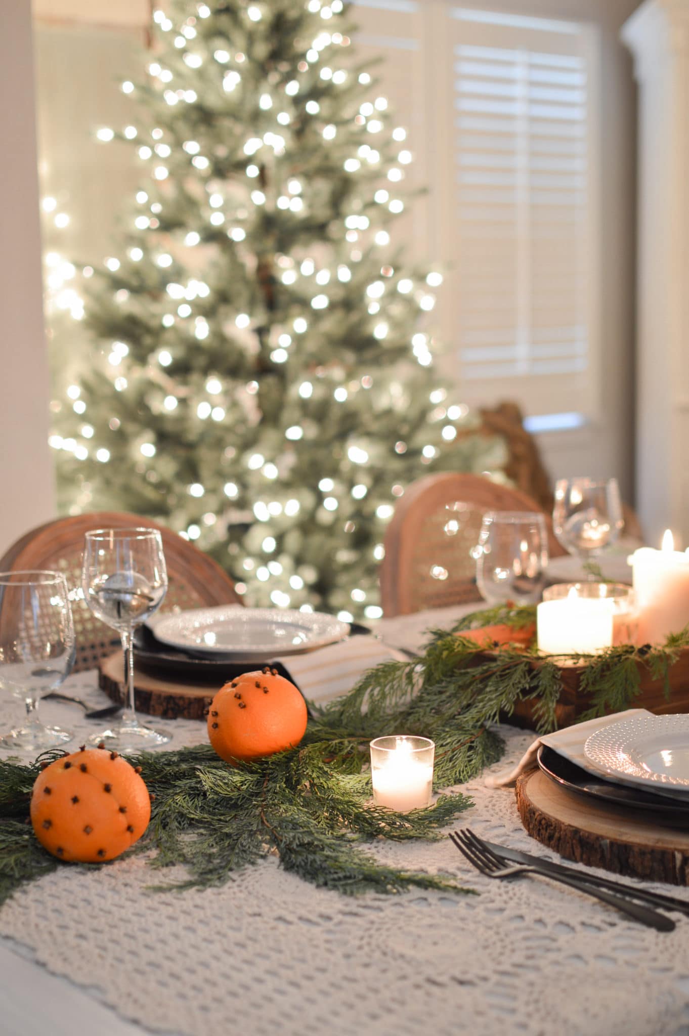 Holiday centerpiece idea featuring Oranges and Cloves