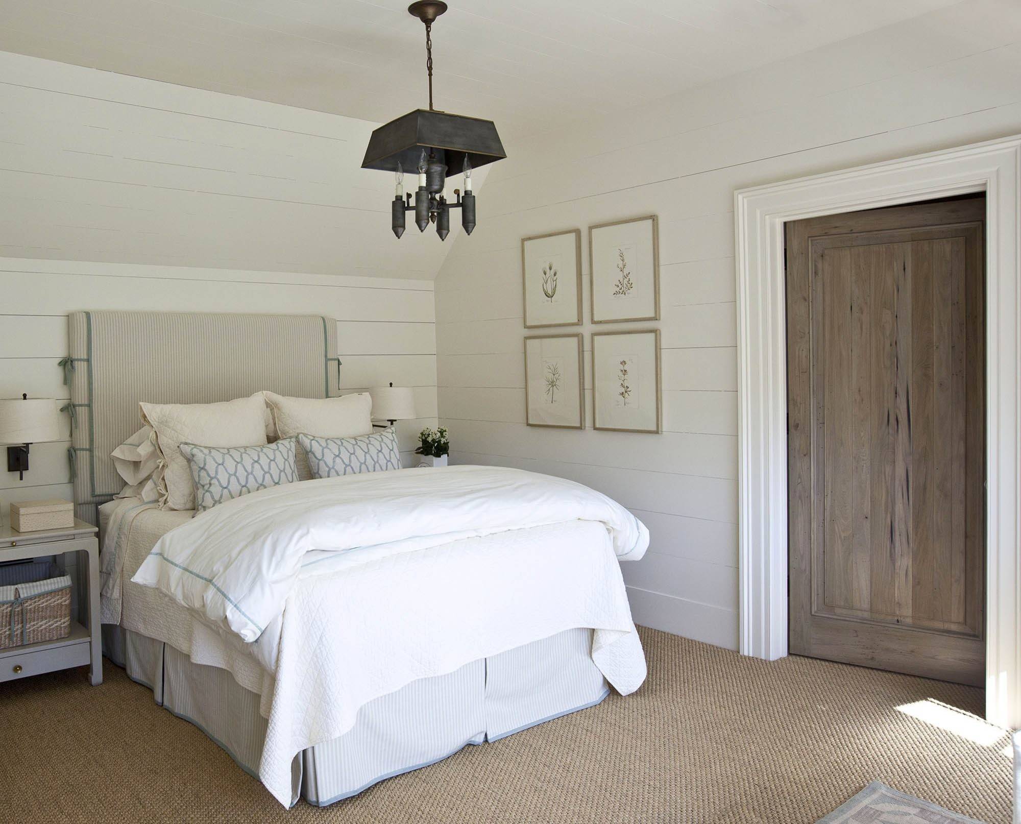 Cozy and simple modern bedroom featured in home tour