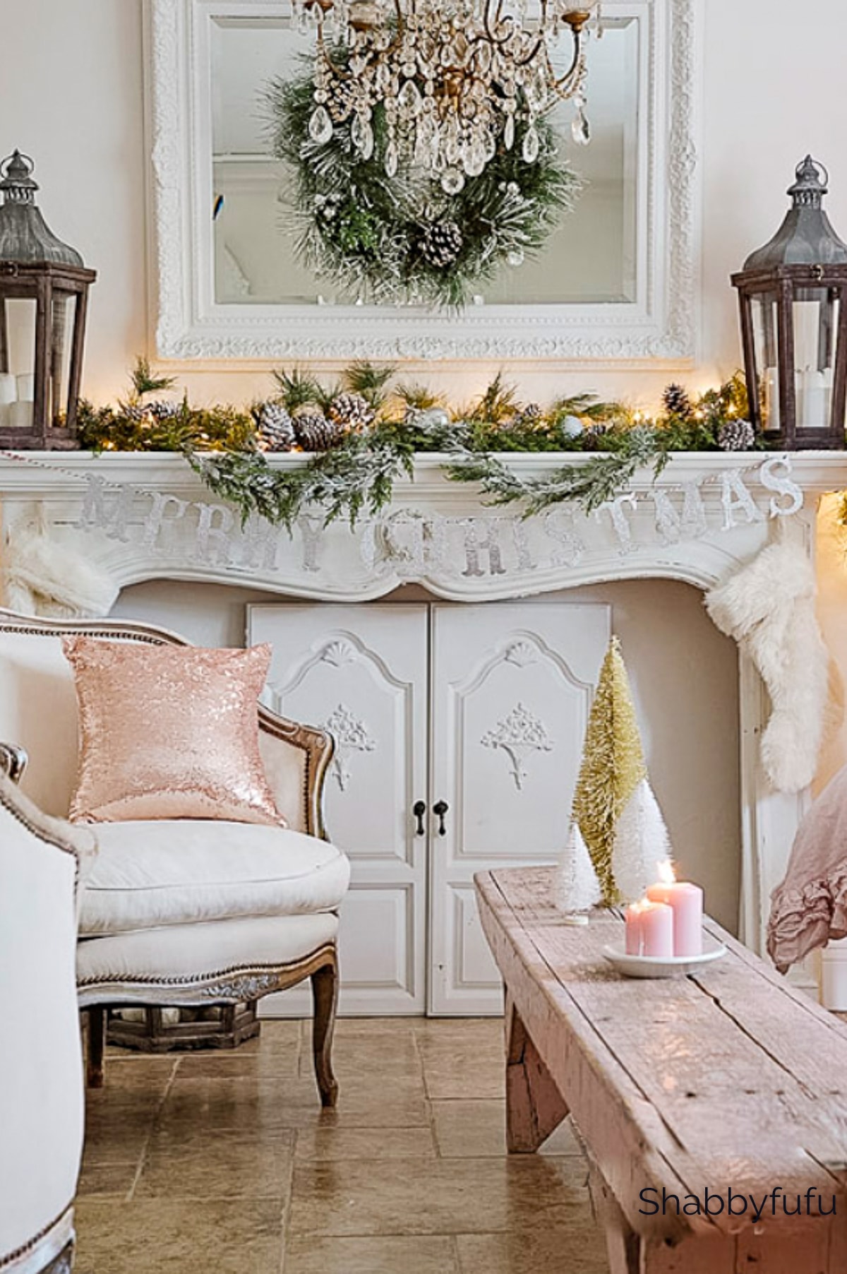 Christmas decorating style in pink