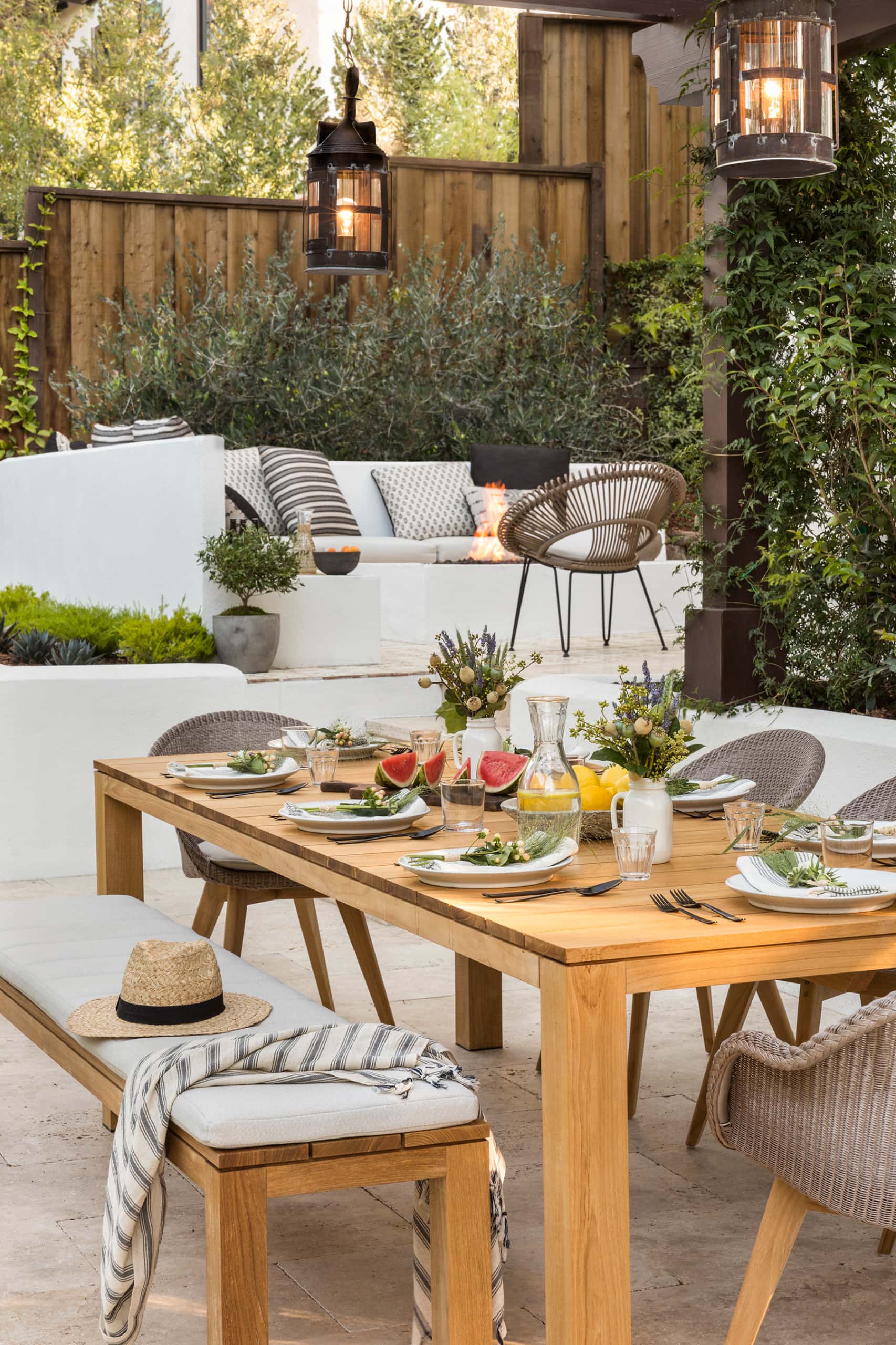 California Casual Design home tour in Hillsborough featuring a patio