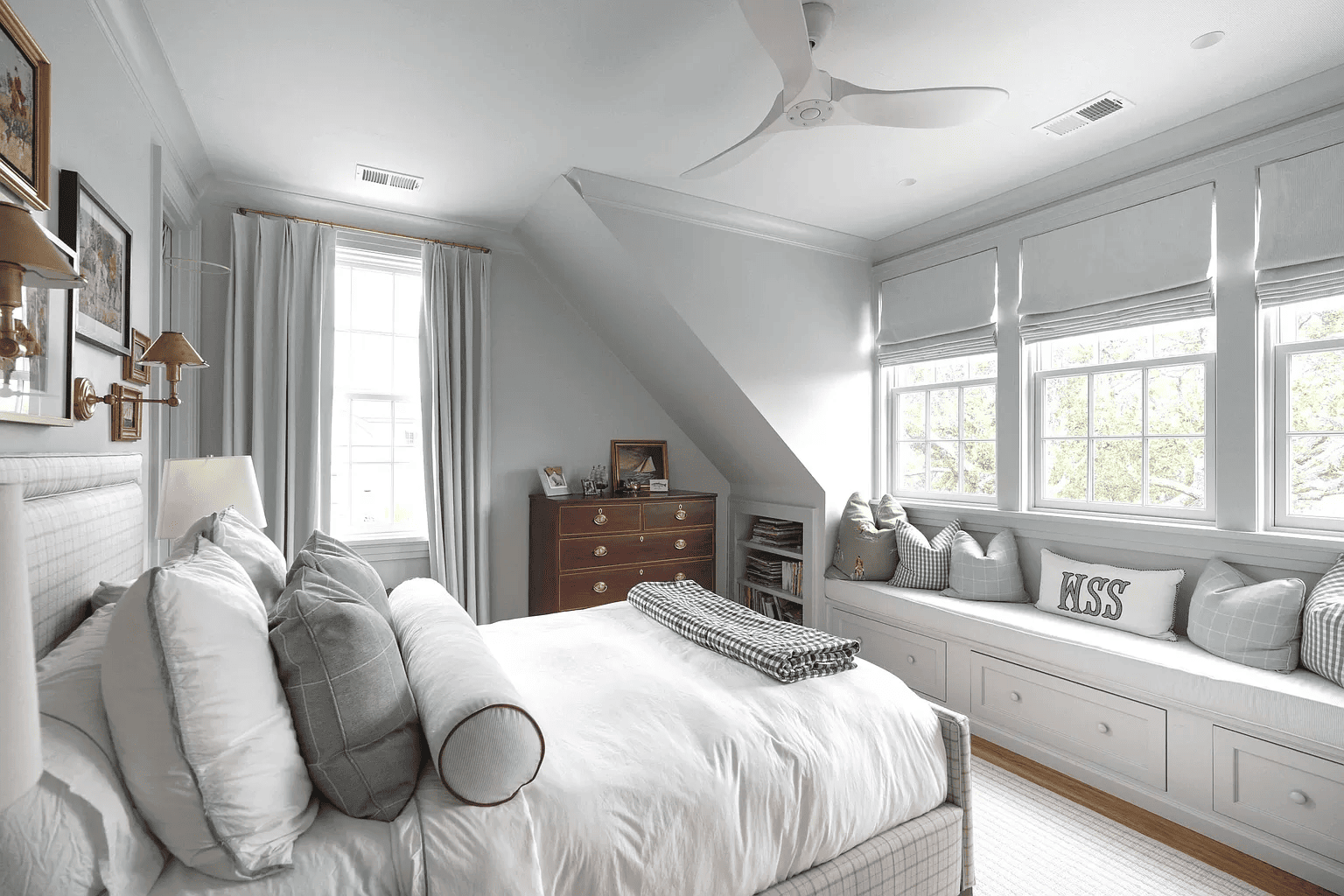 Traditional bedroom featured in Charleston Harbor home tour