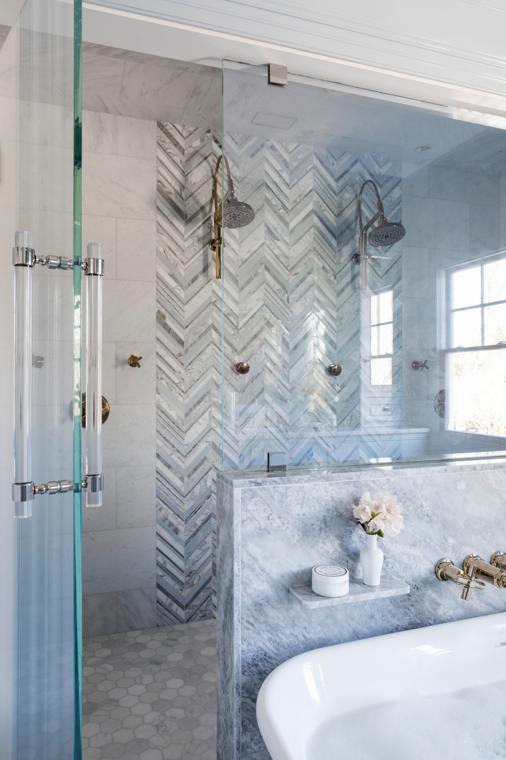 Bathroom from Matunuck Beach residence featured in Home Tour