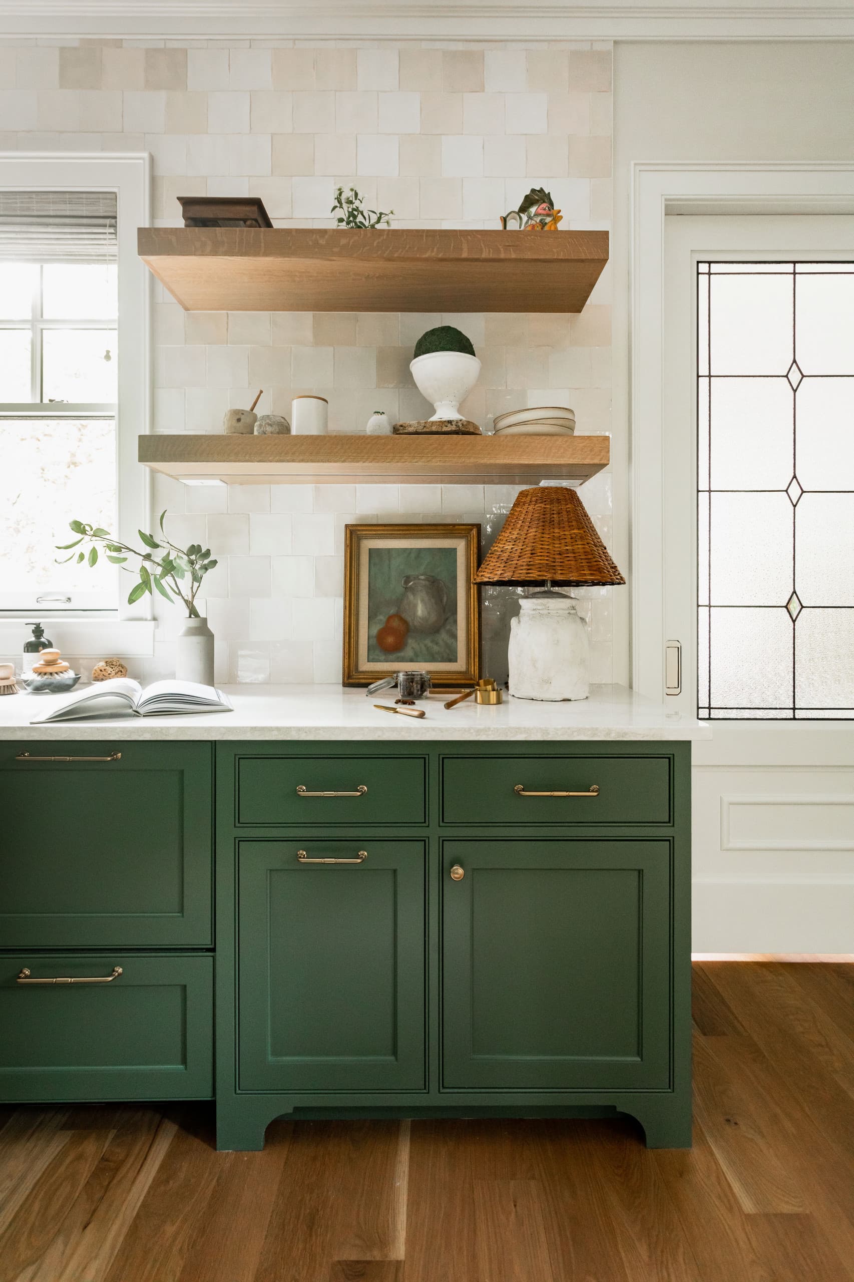 Traditional kitchen's pantry example of green home decor
