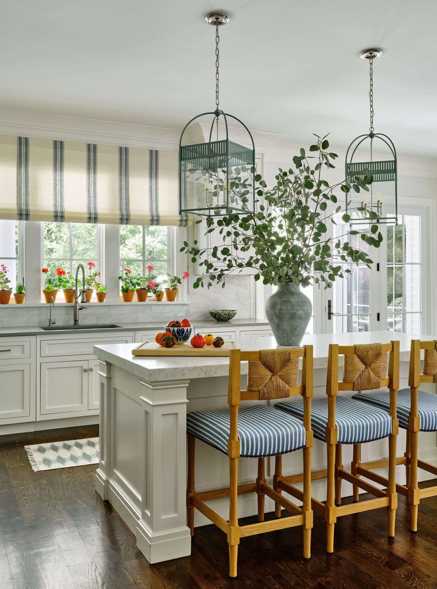 Ariel Okin interior design project New Canaan featuring coastal kitchen