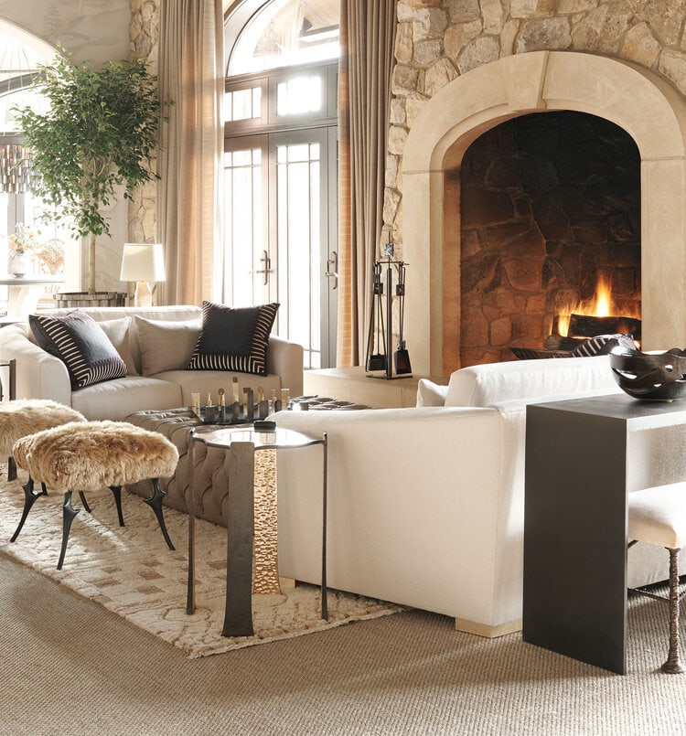 Wesley Moon interior design featuring neutral living room