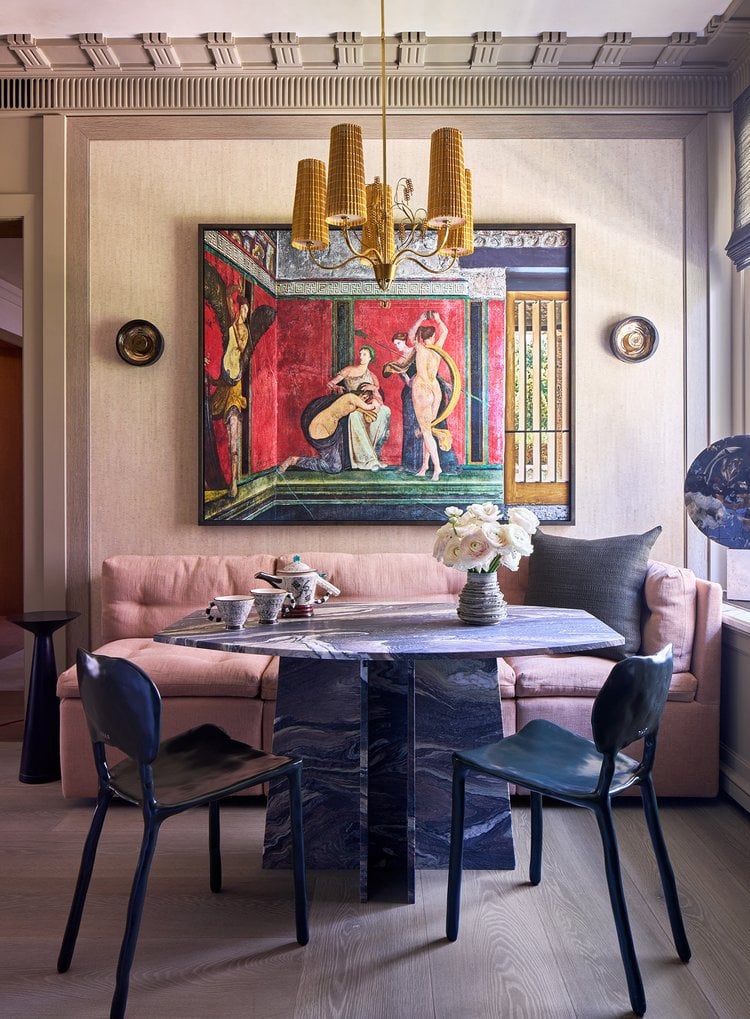 Wesley Moon interior design featuring contemporary breakfast nook