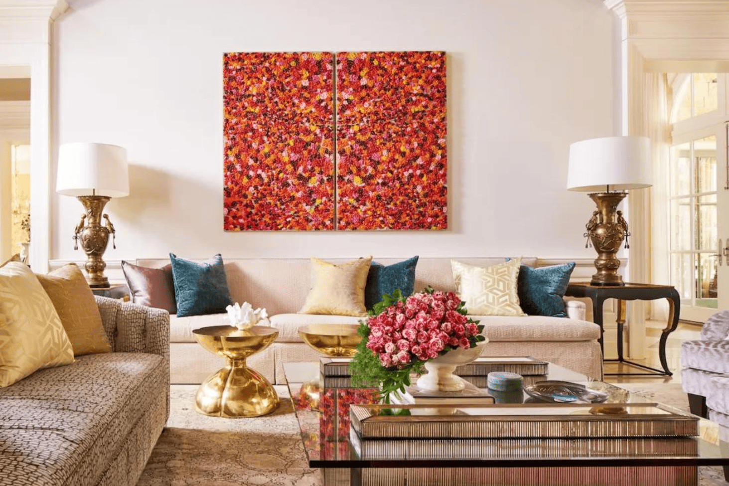 Elegant contemporary living room designed by Laura Lee Clark