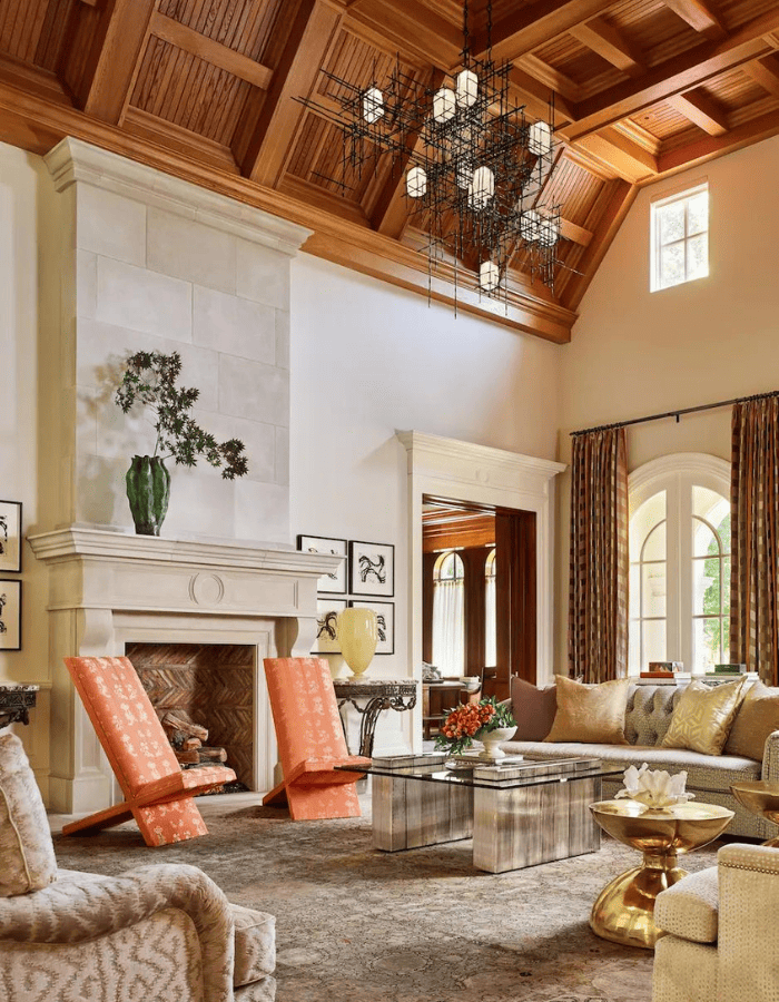 Traditional living room designed by Laura Lee Clark