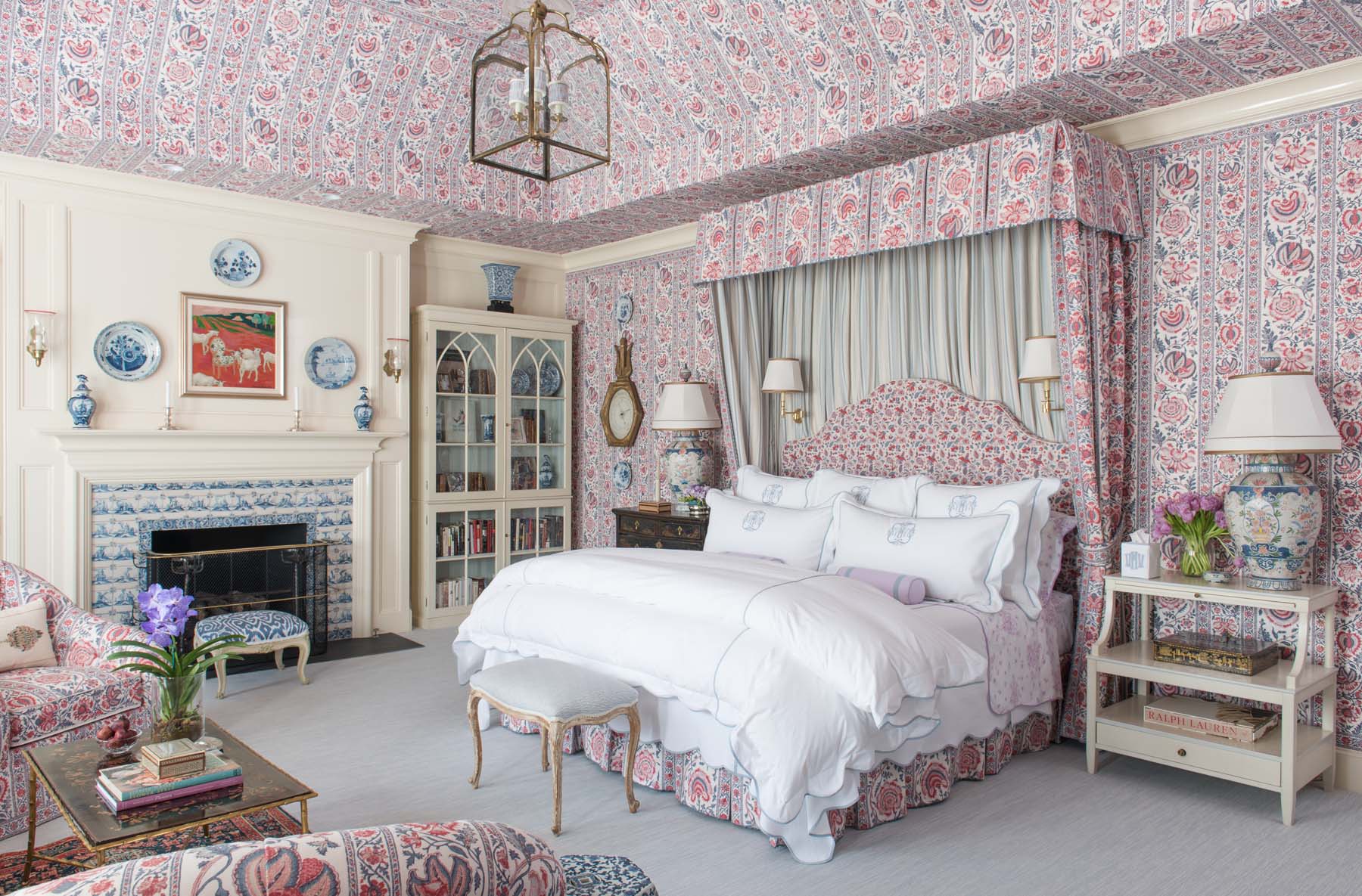 Country French Residence featuring bedroom interior design by Cathy Kincaid