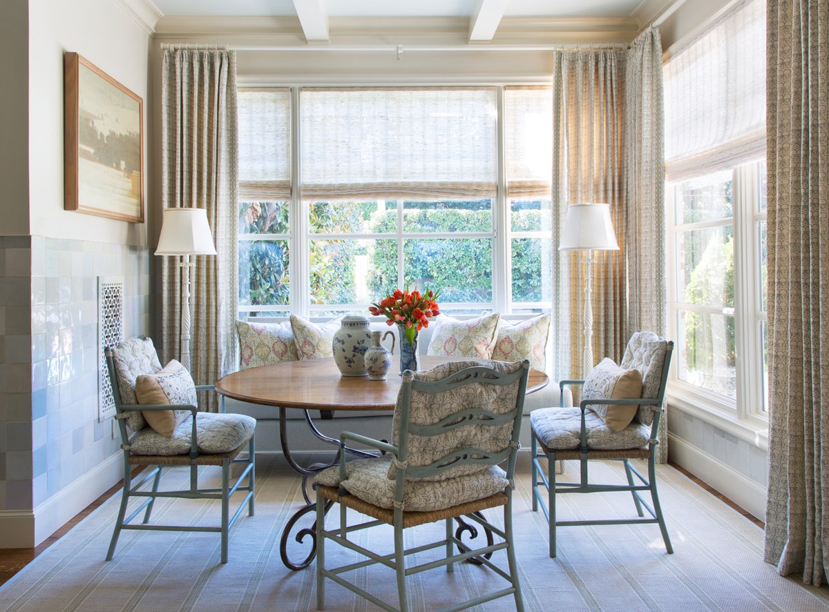 Country French Residence breakfast nook interior design by Cathy Kincaid