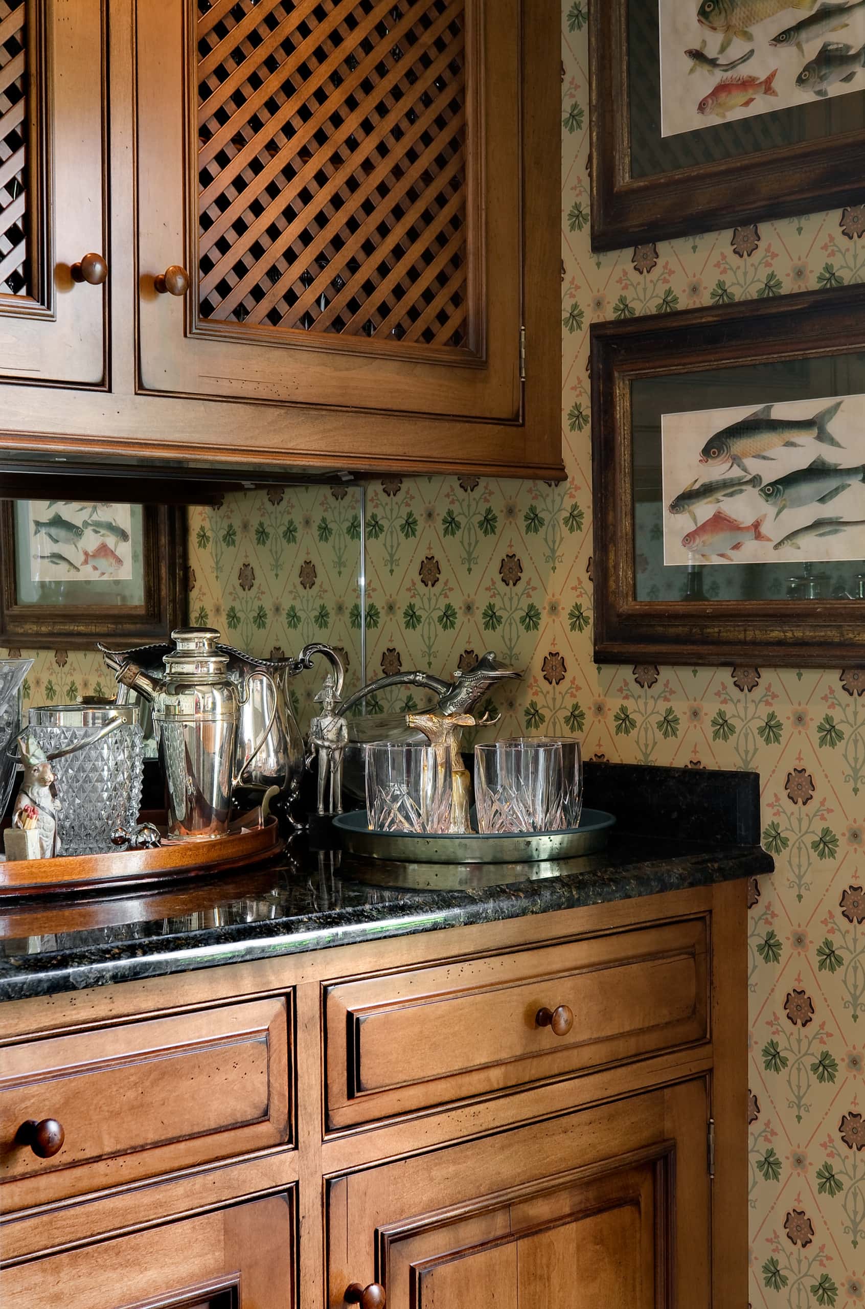 Antique renovated kitchen room featured in home tour with traditional style