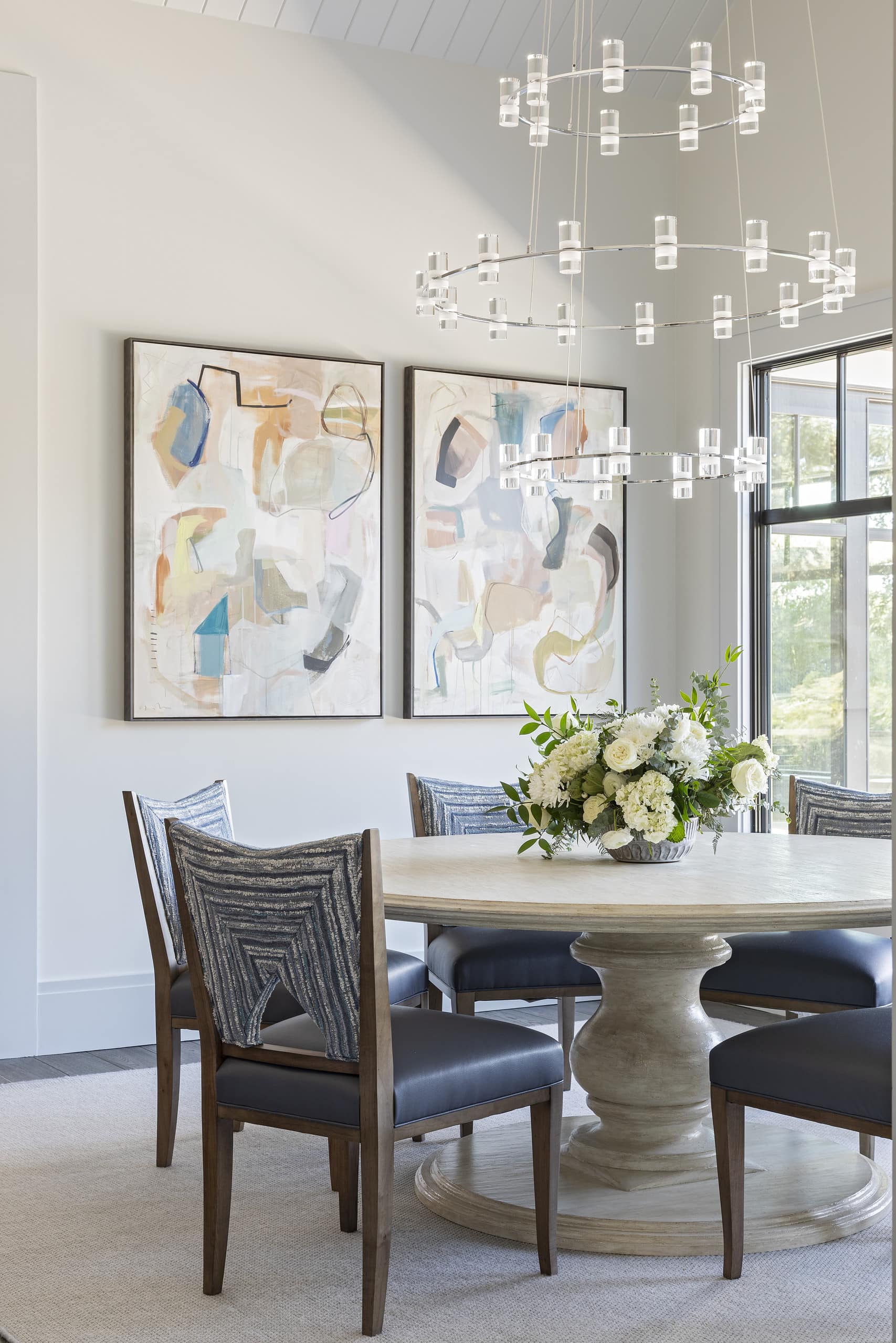 Home tour featuring modern dining room designed by Margaret Donaldson