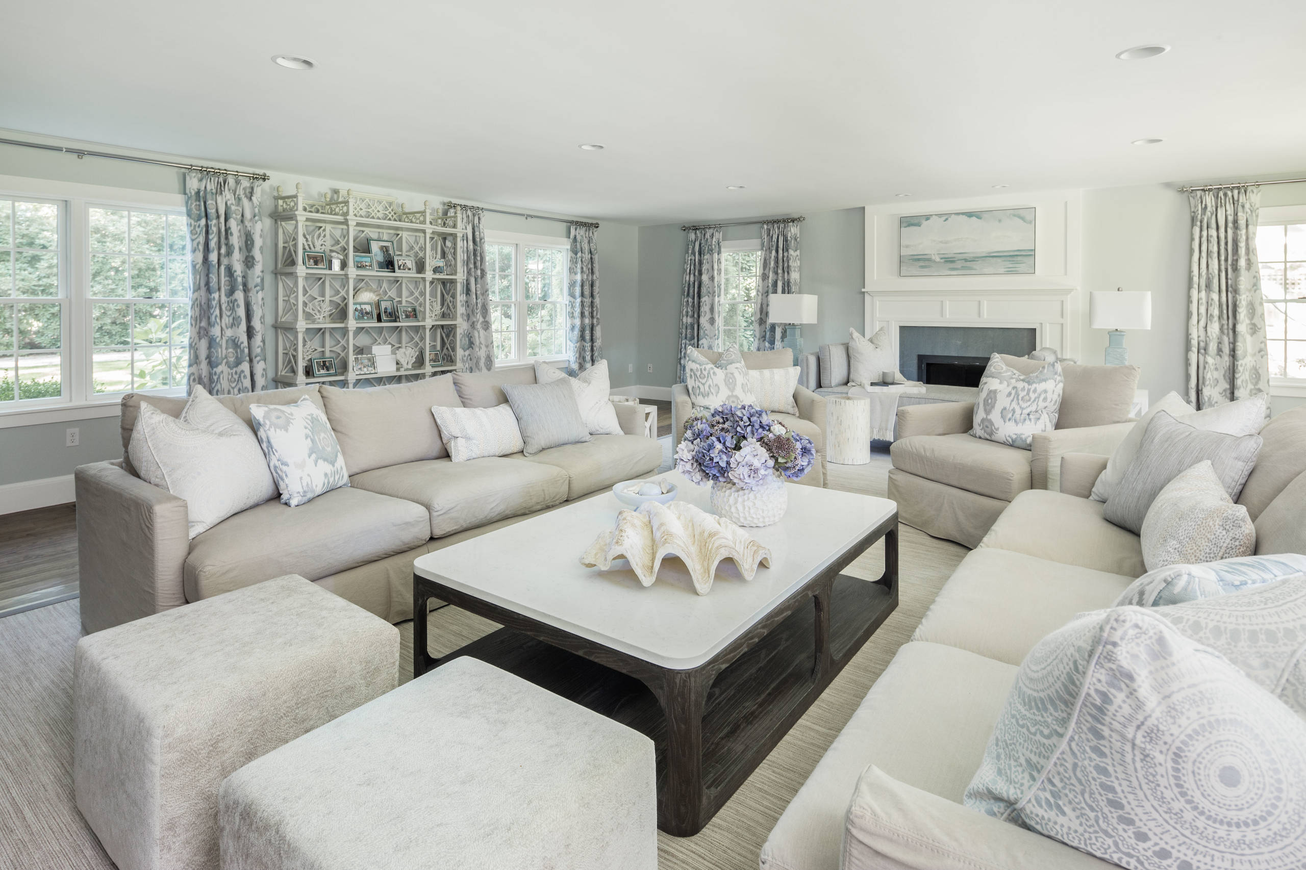 Refined Beach Style Living Room