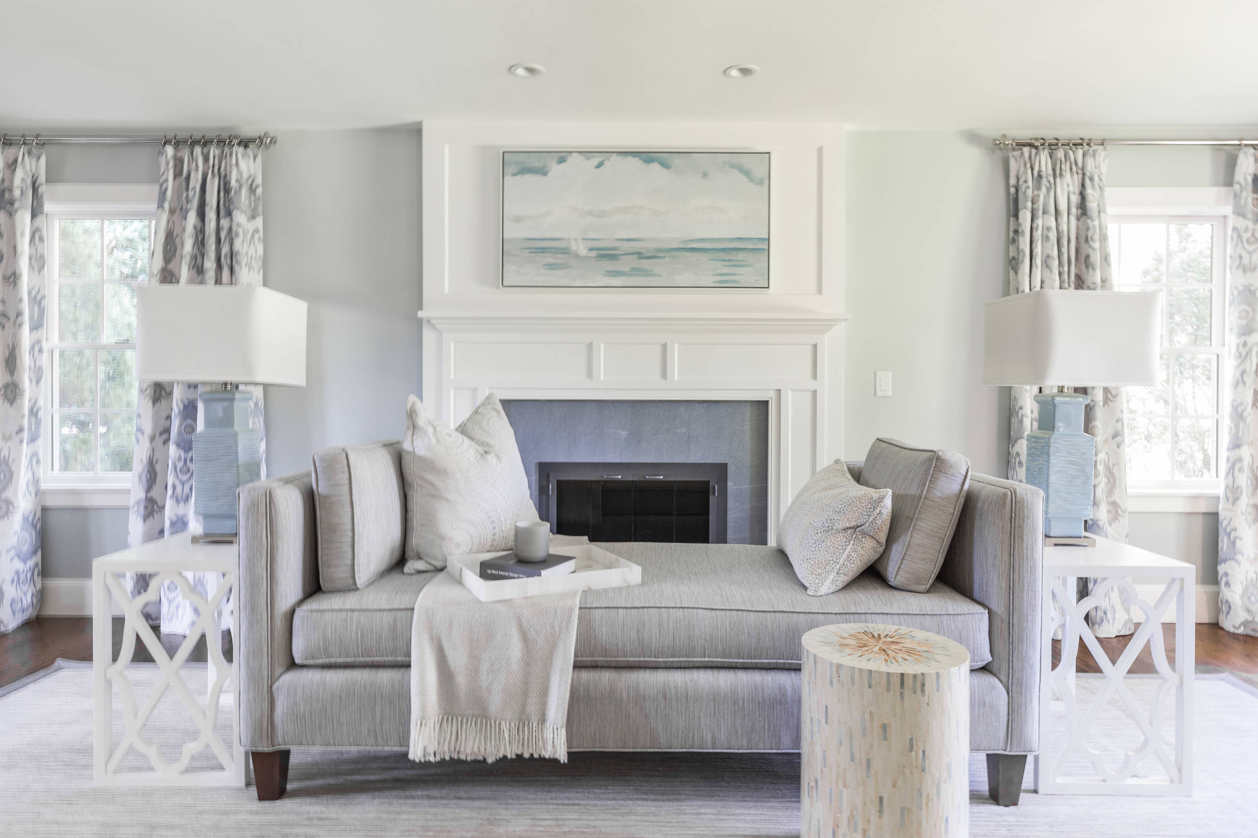 Refined Beach Style Living Room