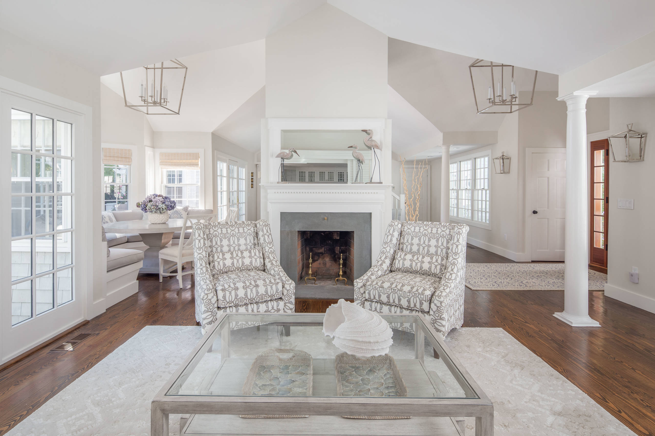 Refined Beach Style Living Room