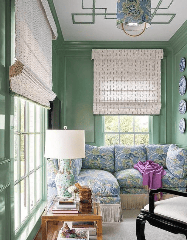 grandmillennial green in home decor