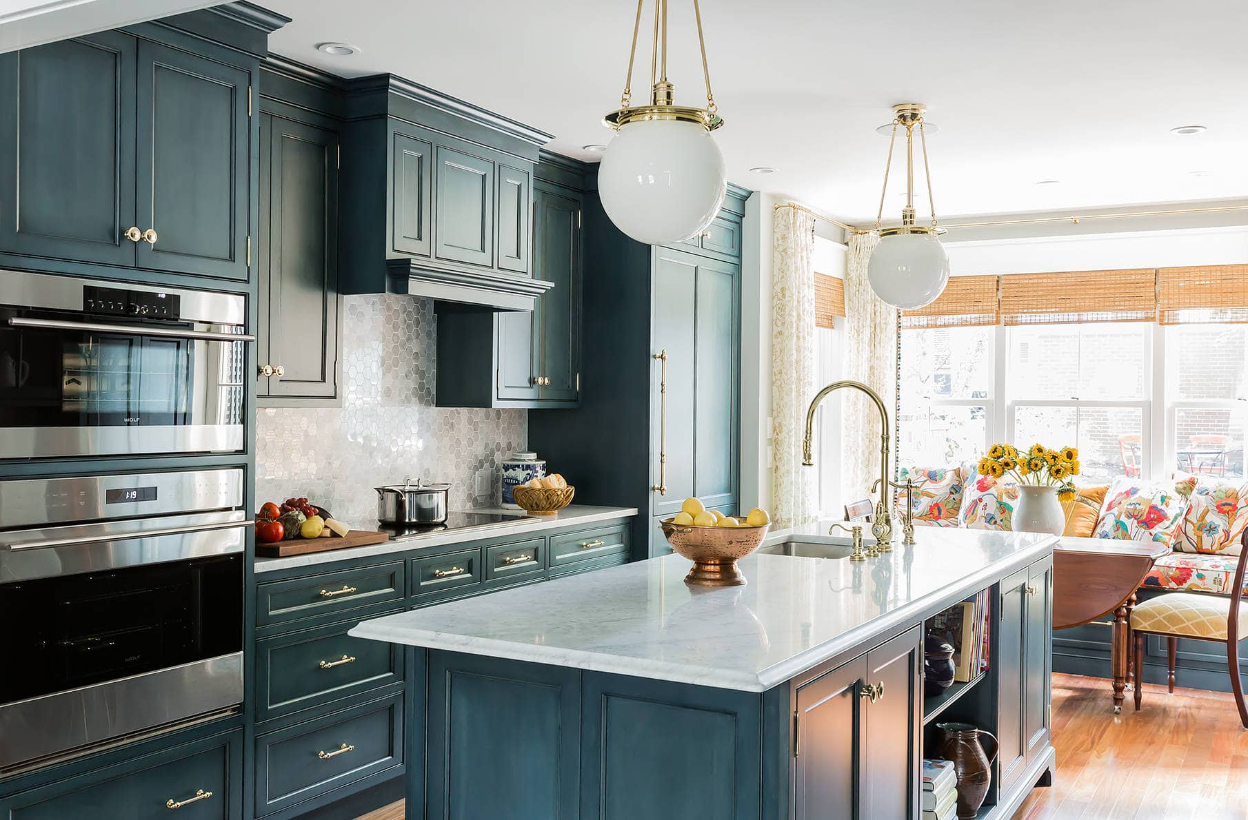 Kitchen in traditional chic style featured in renovation home tour