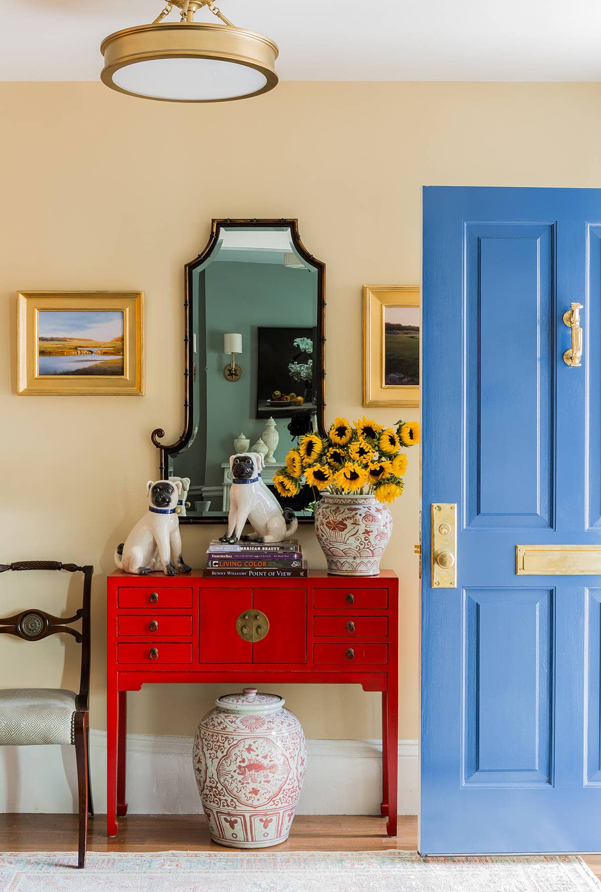 Entryway in traditional chic style featured in renovation home tour