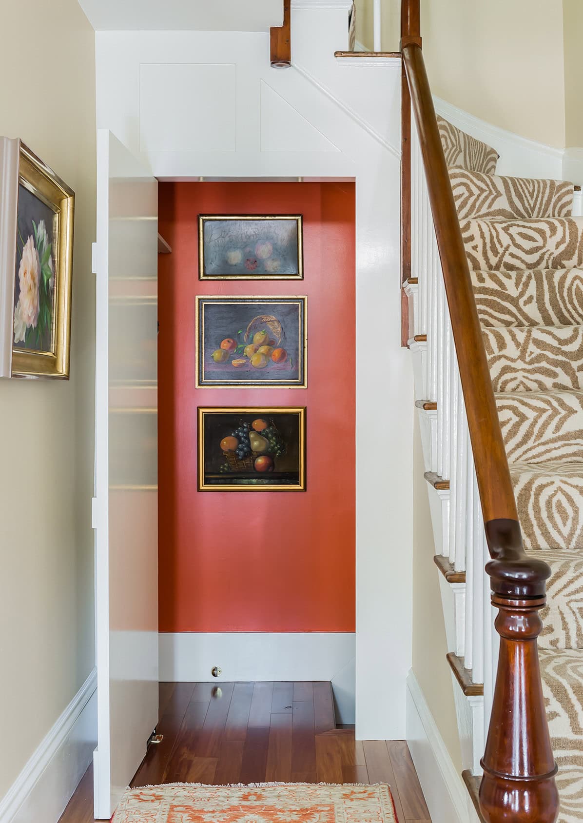 Entryway in traditional chic style featured in renovation home tour