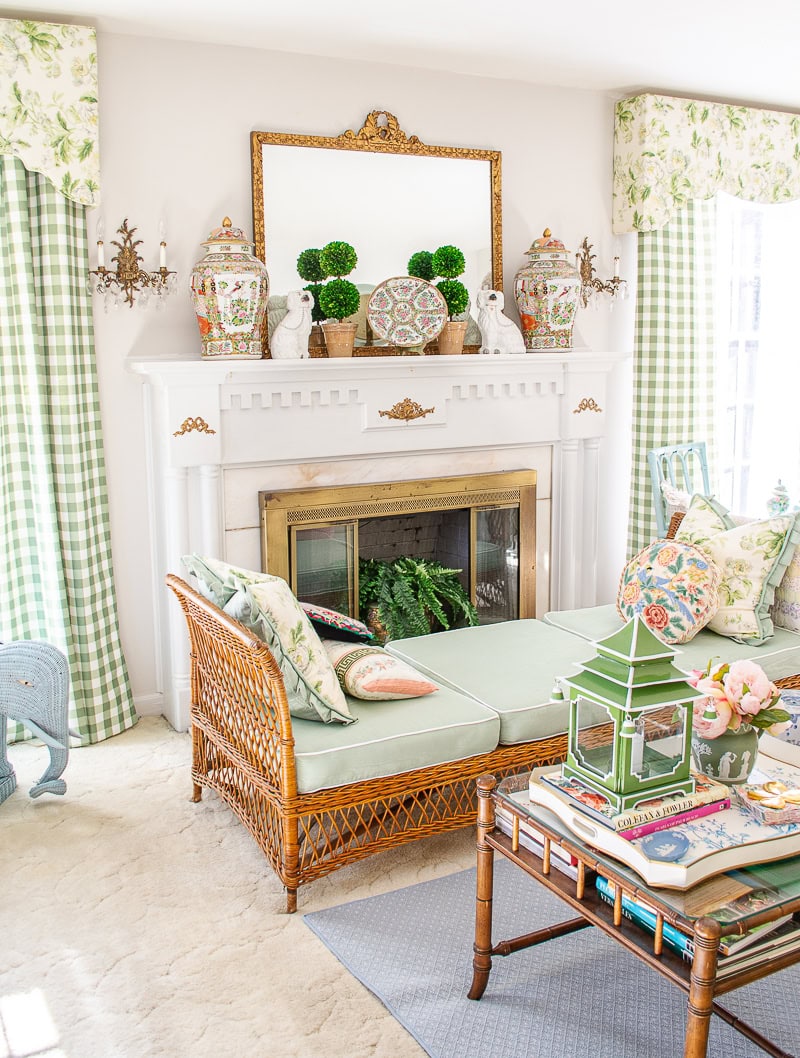 grandmillennial green in home decor