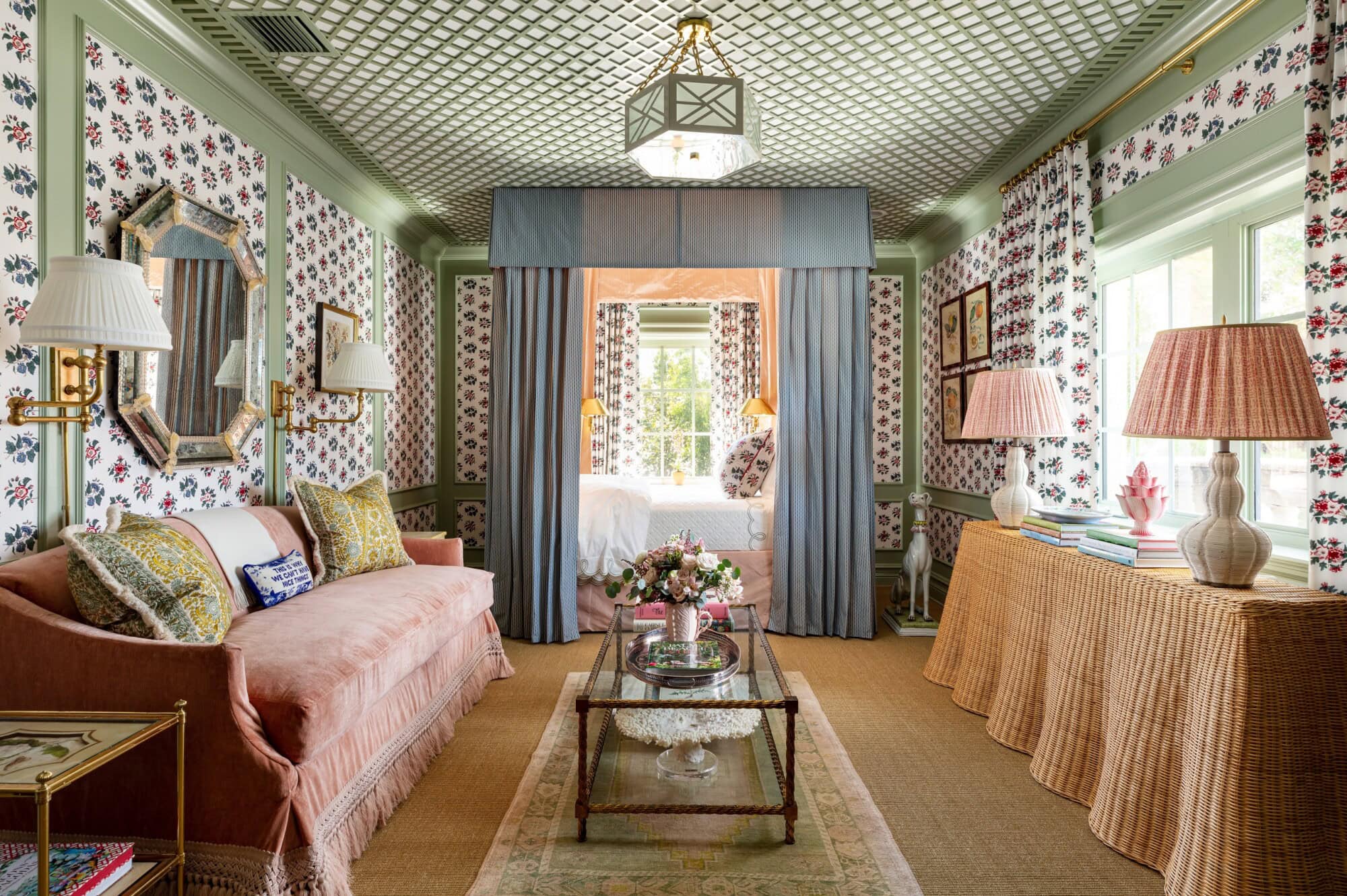 Amy Studebaker interior design featuring a traditional whimsical living room