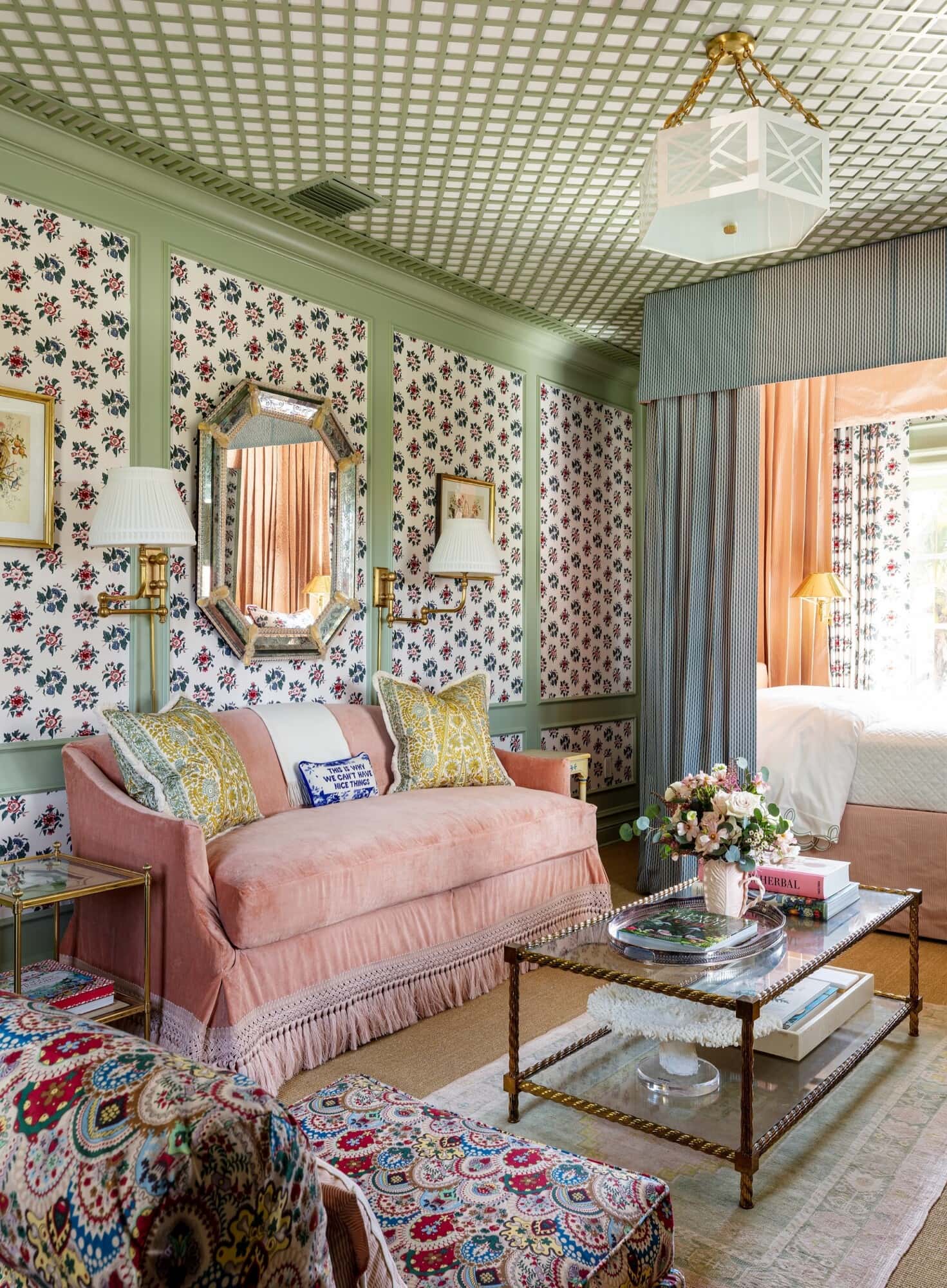Amy Studebaker interior design featuring a traditional whimsical living room