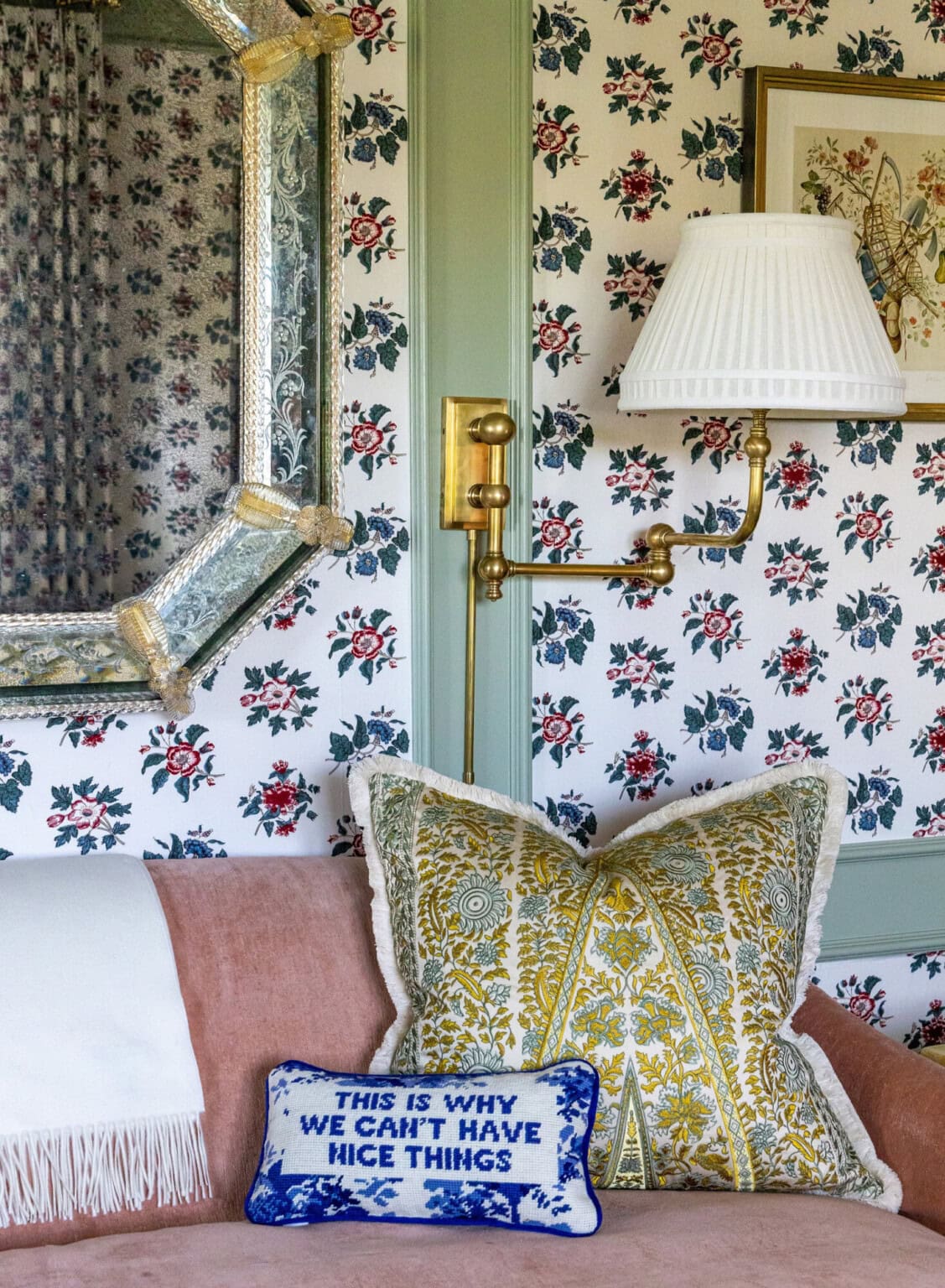 Amy Studebaker interior design featuring a traditional whimsical living room