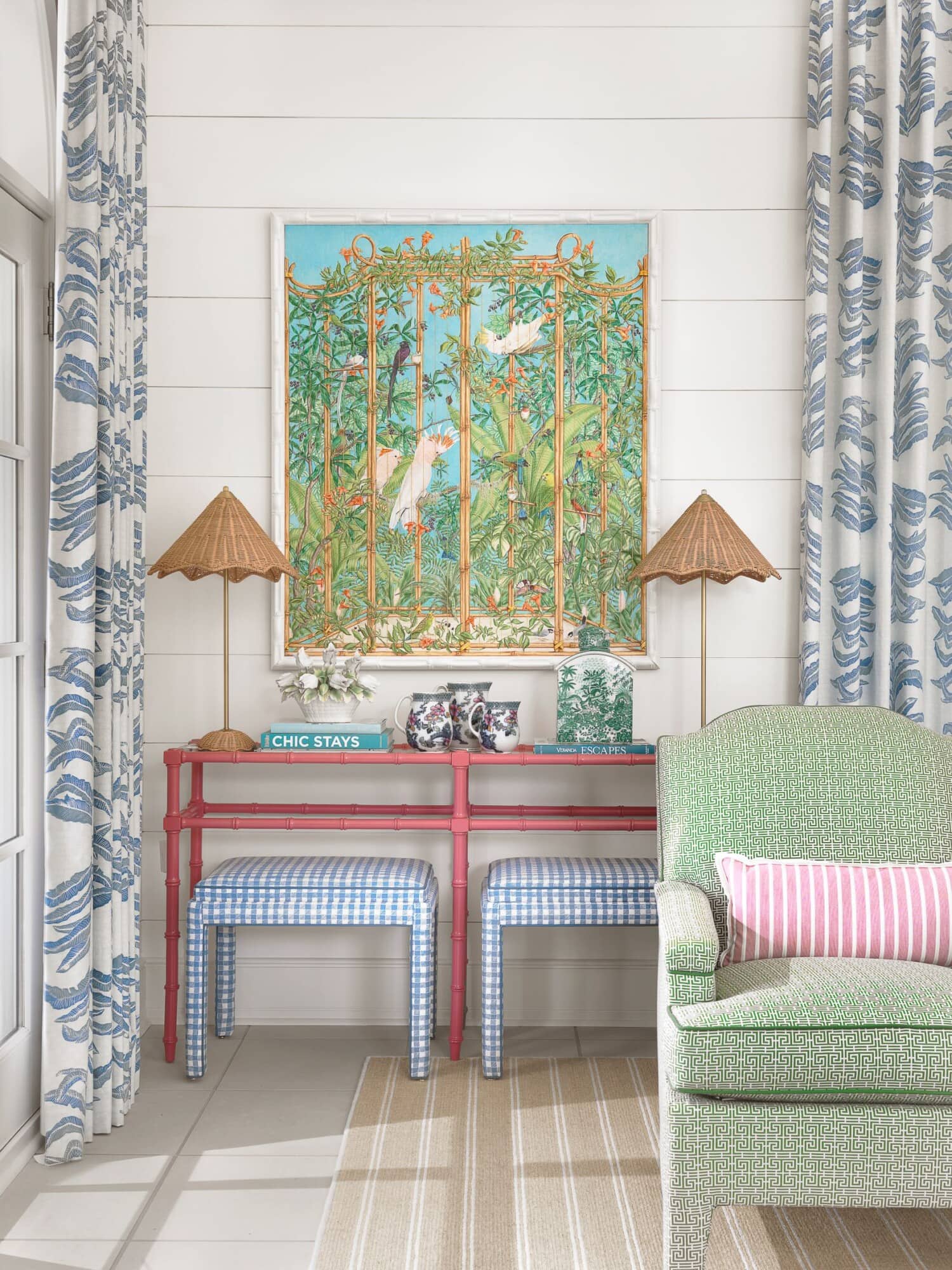 Amy Studebaker interior design featuring a traditional whimsical living room