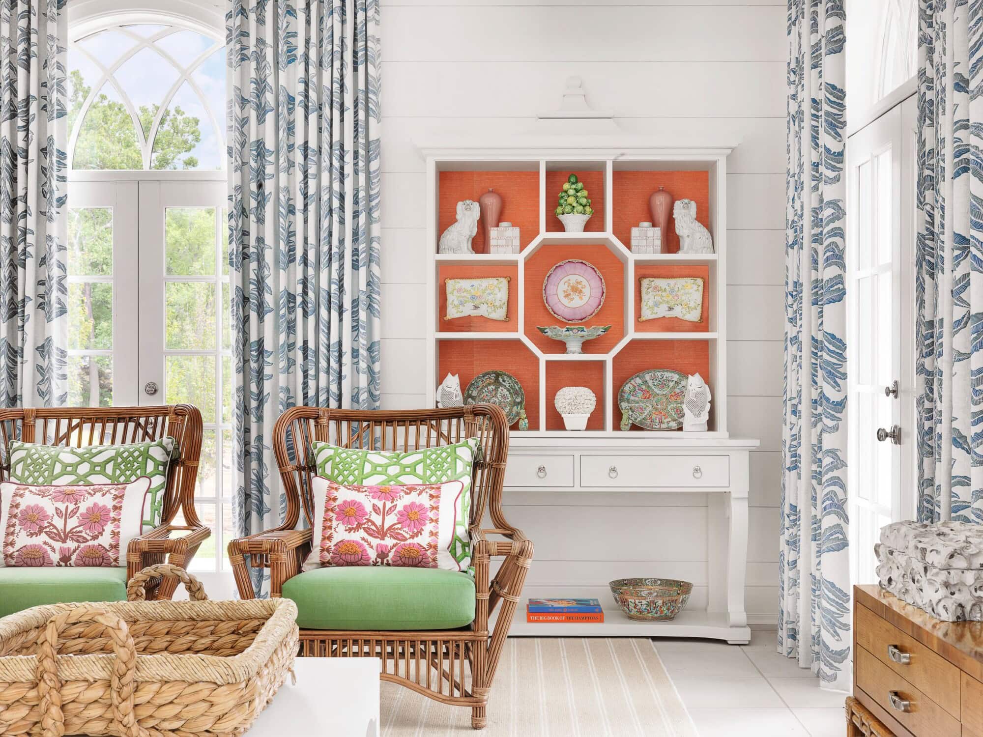 Amy Studebaker interior design featuring a colorful living room